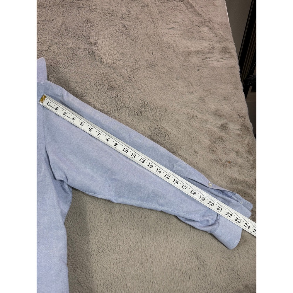Ralph Lauren Yarmouth Oxford‎ Button Down Shirt Men's 17 34 Light Blue Cotton - Picture 4 of 8